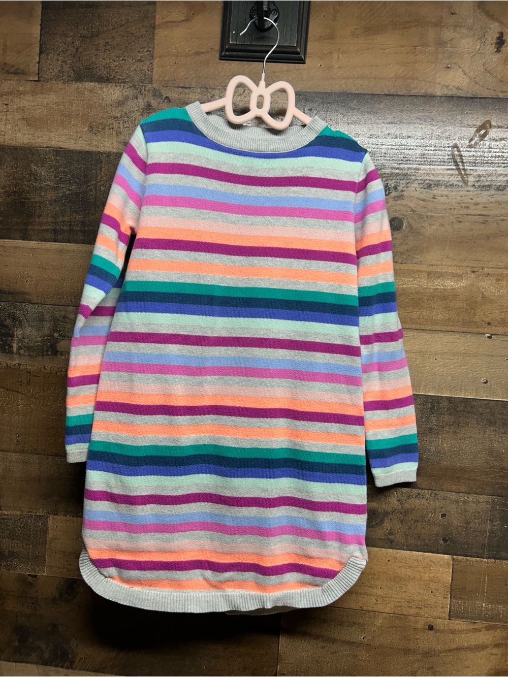 GAP Girls' Striped Knit Dress - Pink, Purple, Teal, Orange, Blue, Gray